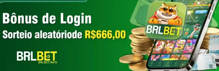 Bônus de login com sorteio aleatório de R$666 no BRLBET cassino